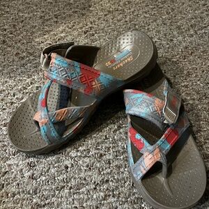 COPY - skechers outdoor lifestyle foamies reggae toe loop sandals